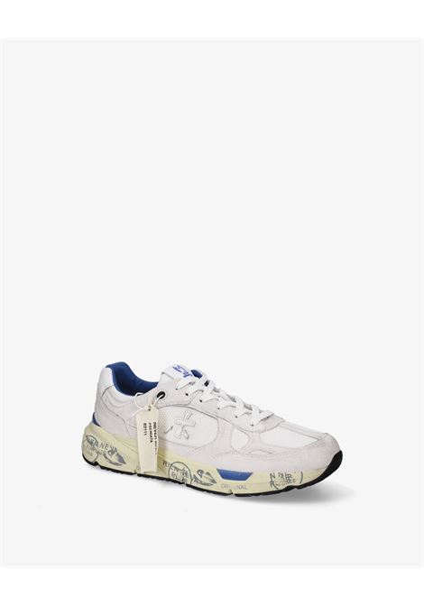 Premiata Mase 25 8019 mens sneakers in leather and nylon white PREMIATA |  | MASE25 VAR8019